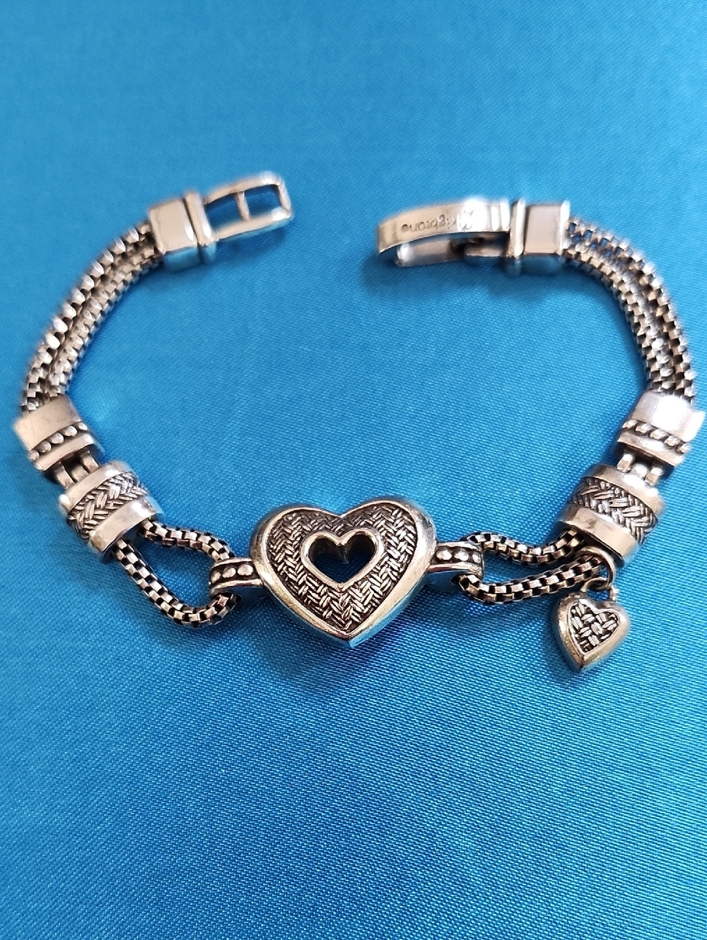 Brighton Open Heart Silver Bracelet - Vintage Retired Style